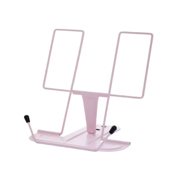Soporte de libro de escritorio, soporte de libro de lectura ajustable, soporte de documentos de libro de cocina portátil - 1