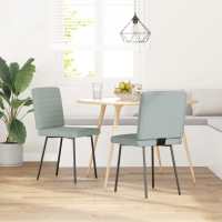 vidaXL Sillas de comedor 2 unidades terciopelo en color Gris claro/Rojo vino tinto/Amarillo y más | cómodas modernas ergonómicas para comedor cocina salón hogar - details 0