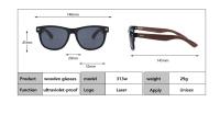 Gafas de Sol de Madera polarizadas vintage, Gafas de Madera de cebra con tachuelas de Flecha, Gafas de Sol de Madera con tachuelas hechas a mano, Protección UV400, cuadradas, unisex, giunico Único. - details 0