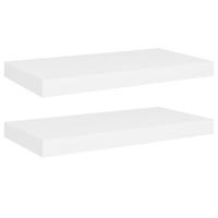 vidaXL Estantes flotantes de pared 2 uds MDF 50x23x3,8 cm Blanco brillante, negro brillante, gris brillante Mueble Almacenaje Estantería para Oficina, Estudio, Dormitorio Estantería/Librería/ mueble de Almacenamiento - details 7