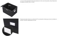 SONGMICS – Juego de 3 cajas de almacenamiento plegables con tapas, cubo de tela mon-tejida con portaetiquetas, cesta, organizador, caja, 40 x 30 x 25 cm, Gris/Negro - details 1