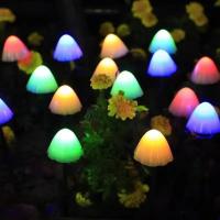 Luces De Hongo Solar Para Jardín Decoración Exterior Impermeable Con 8 Modos Luces Nocturnas Para Camino Paisaje Jardín Navidad - details 6