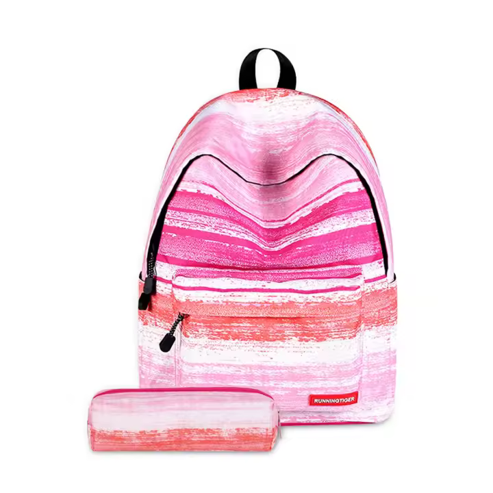 Mochila de viaje informal para niños y adolescentes, Bolsa Escolar de poliéster reutilizable con Cierres de Cremallera, Bol - 1