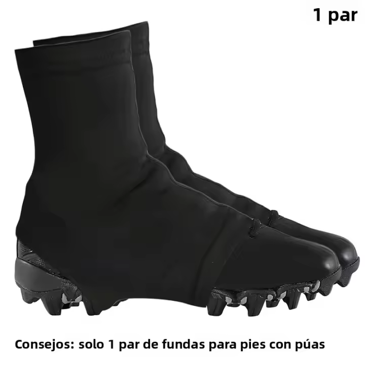 1 Par De Cubrezapatos Con Pitones De Alta Elasticidad Y Antideslizantes Color Sólido Accesorios Deportivos Para Fútbol - 1