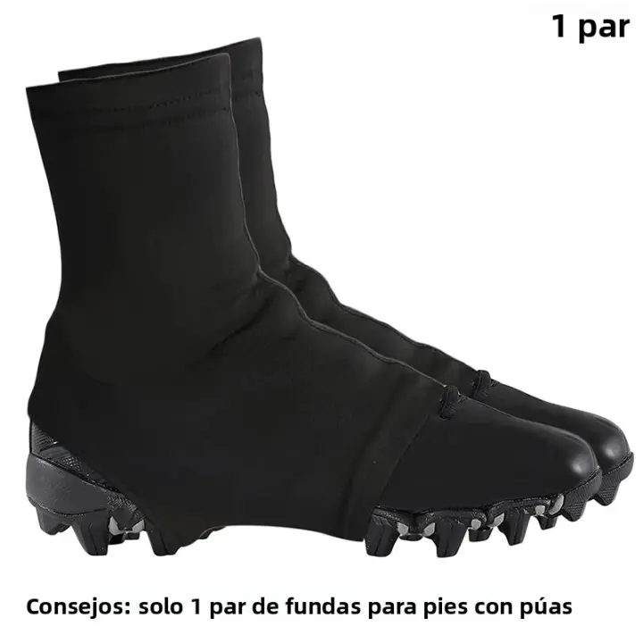1 Par De Cubrezapatos Con Pitones De Alta Elasticidad Y Antideslizantes Color Sólido Accesorios Deportivos Para Fútbol - 1
