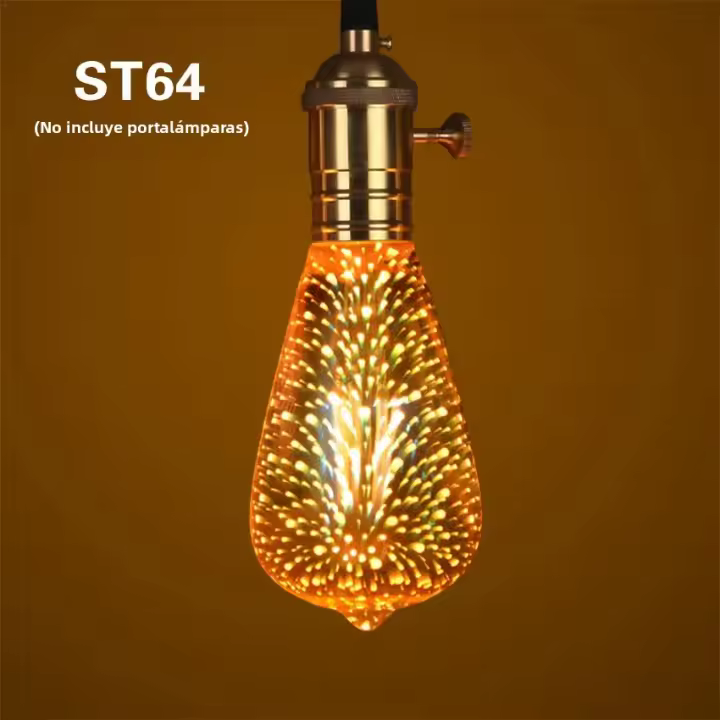 Lámpara De Noche 3D E27 110V 220V Con Efecto De Estrellas Y Fuegos Artificiales Bombilla De Decoración Para Mesa Habitación Luz Luminaria G80 G125 - 1