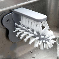 Cepillo De Vaciado Multifuncional Para Cocina Soporte De Pared Sin Esquinas Muertas Cepillo Giratorio Para Vajilla Limpieza Ecológica Plástico - details 3