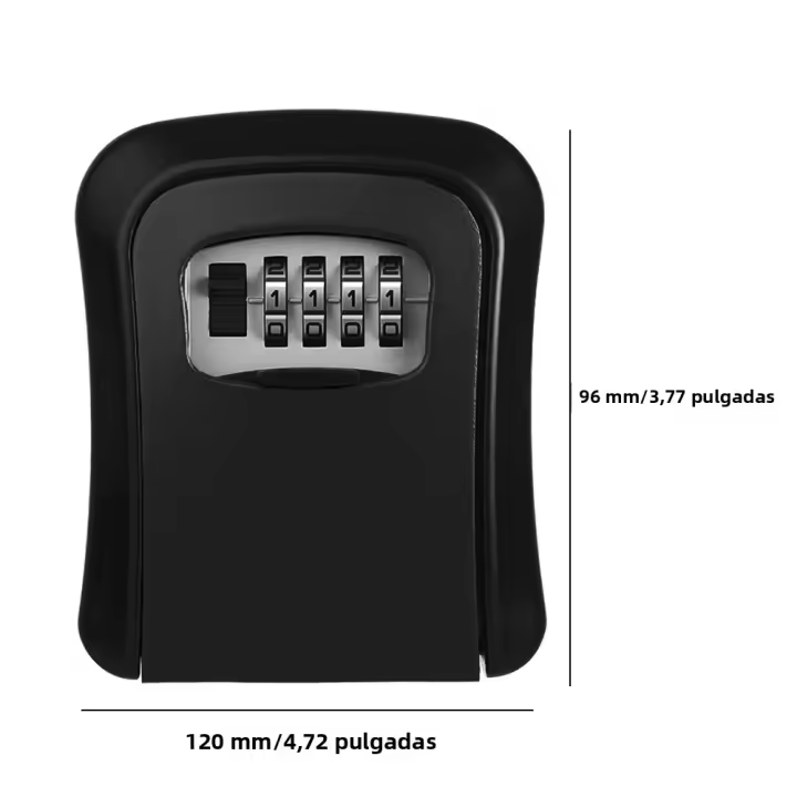 Caja De Seguridad Para Llaves Con Bloqueo De Combinación Y Llave/Código Armario De Llaves Caja De Almacenamiento De Llaves Con Bloqueo Fiel - 1