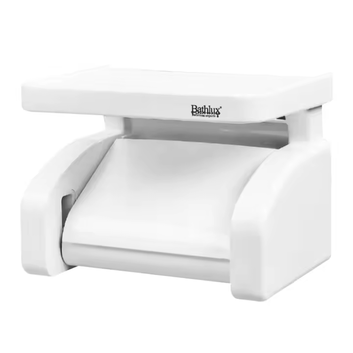 Portarrollos Para Papel Higiénico De Pared Con Ventosas De Fijación Estante De Almacenamiento Porta Rollos De Papel De Baño Con Apoyo Portarrollos De Papel Higiénico Con Estante Sistema Por Succión - 1