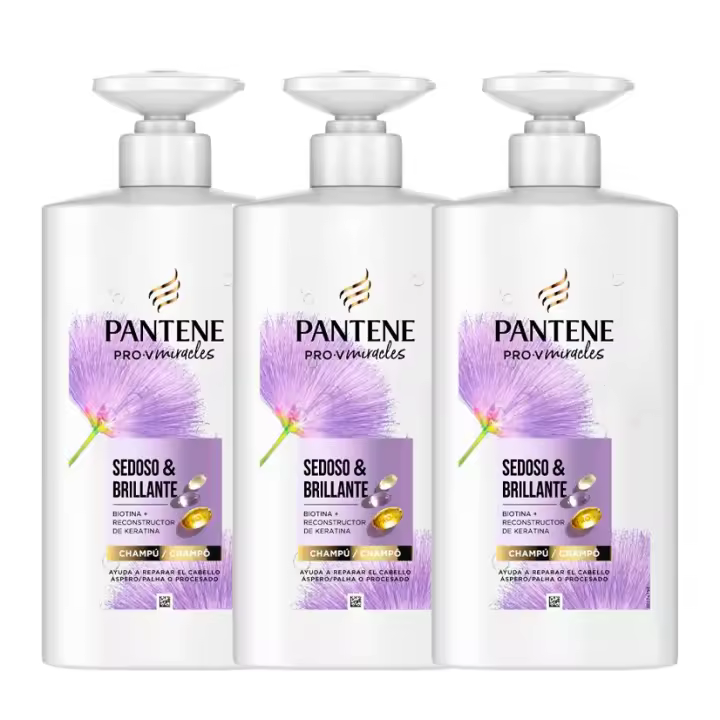 Pantene | Pro-V Miracles Champú Para Pelos Excesivamente Perjudicados, Dañados Y Con Mechas 3x500ML - 1