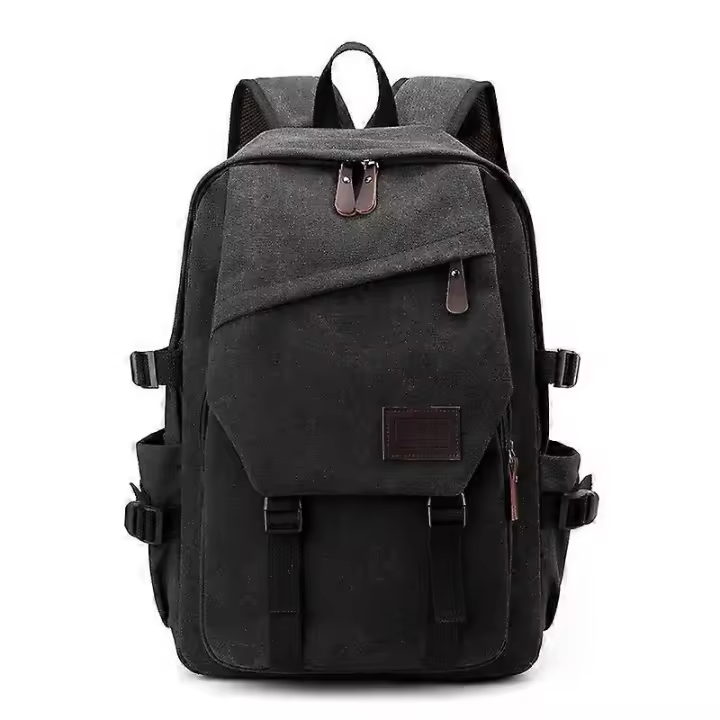 Mochila de lona Mochila de hombre Mochila de estudiante de alta capacidad Mochila de viaje 15,6 pulgadas Bolsa de ordenador - 1