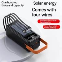 Banco de Energía Solar de 30 000 mAh, Cargador portátil de Doble Salida y Doble Entrada, Lintera de 4 LED, badería de carga para equipo de supervivencia de acampada al Aire Libre (1 Unidad) - details 0