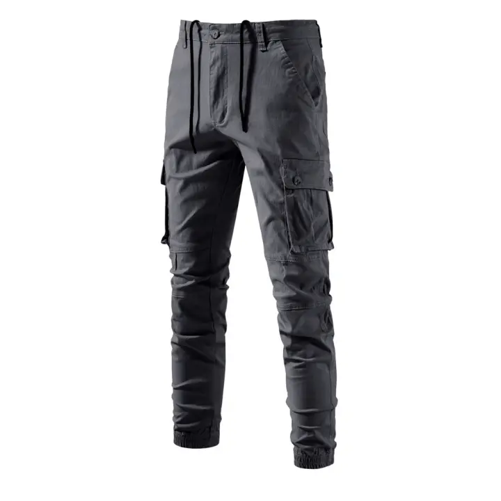 Primavera y Otoño Nuevos Monos Casuales para Hombres Pantalones Versátiles de Color Sólido Transpirables para Hombres Jóvenes - 1