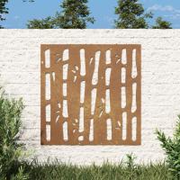 vidaXL Adorno de pared de jardín acero corten diseño bambú 55x55 cm - details 0