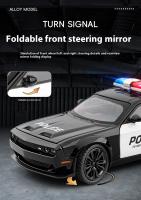 Modelo De Coche Deportivo De Aleación Challenger Redeye Hellcat Police 1:22 Con Sonido Y Luz Juguete De Colección Decoración Regalo - details 6