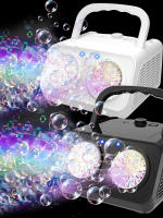 Máquina De Burbujas Eléctrica Portátil De Doble Agujero Con 26 Agujeros Sin Batería Ni Agua Para Burbujas Juguete Para Fiestas Al Aire Libre Para Niños De 3-6 Años - details 0