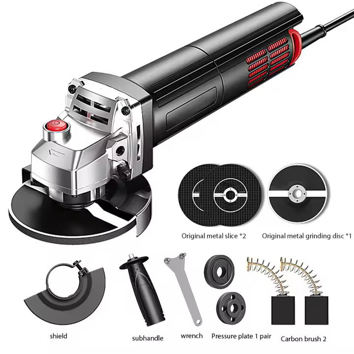 Amoladora angular eléctrica de 1300W, 220V/50HZ, rectificadora con cable de 100mm, herramienta eléctrica de corte y pulido de PVC - 1