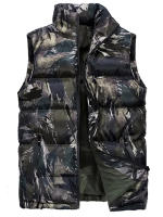 Chaleco De Camuflaje Para Hombre Con Capucha Antigolpes Y Cálido Sin Mangas Ropa Interior De Algodón Grueso Para Otoño E Invierno Estilo Casual - details 9