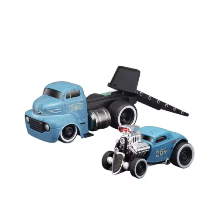 Maisto 1:64 Camión De Transporte De Máquinas Musculares De Aleación Modelo De Coche Para Enthusiastas Coleccionistas Regalo Para Niños - 1