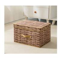 Caja de almacenamiento de escritorio con patrón de bambú, caja de almacenamiento para refrigerios y cosméticos, caja de almacenamiento para ropa y camisetas, caja plegable de gran capacidad 40*30*25 cm - details 2