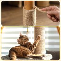 Cuerda de sisal para árbol rascador, 8 mm x 50 m, cuerda de sisal natural, columna rascadora, cuerda de cáñamo, cuerda de sisal, repuesto para gatos, cuerda de yute para el hogar, jardín, - details 2