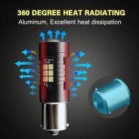 2Pcs 1156 BA15S P21W LED BAU15S PY21W BAY15D Lámpara De Auto 1157 P21/5W R5W 21pcs 3030SMD Luz LED Para Coche 12V - 24V Universal - details 5