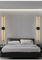 Lámpara De Pared Moderna LED Negra En Forma De I Iluminación Interior Para Dormitorio Sala De Estar Pasillo Decoración De Hogar Incluye Bombillas - details 11