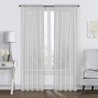 Cortinas De Tulle Transparentes De Color Sólido Modernas Para Decoración De Ventanas En Hogar Cortinas Voile Transparentes Para Sala De Estar 100cmX200cm - details 6
