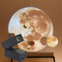 Lámpara De Noche Proyectora De Luna Y Planetas Recargable Iluminación Estelar Para Decoración De Habitación Infantil Luz LED Atmosférica - details 0