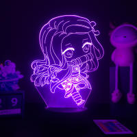 Lámpara De Noche Anime Demon Slayer Mitsuri Kanroji Figura 3D Iluminación Para Decoración De Dormitorio Regalo De Cumpleaños - details 16