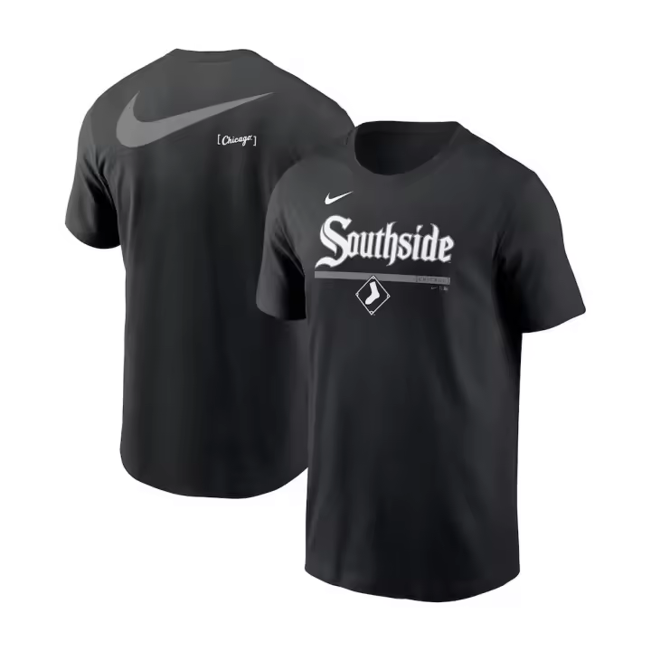 CAMISETA NIKE CHICAGO WHITE SOX CITY CONNECT SOUTHSIDE WORDMARK NEGRO T SHIRT N199-00A-RX-S2P - 1