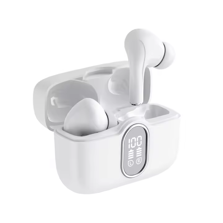 Auriculares Inalambricos, Bluetooth 5,3 With Microphone HD Pantalla LED Estéreo HiFi, IP4 Impermeable 36H Negro - 1