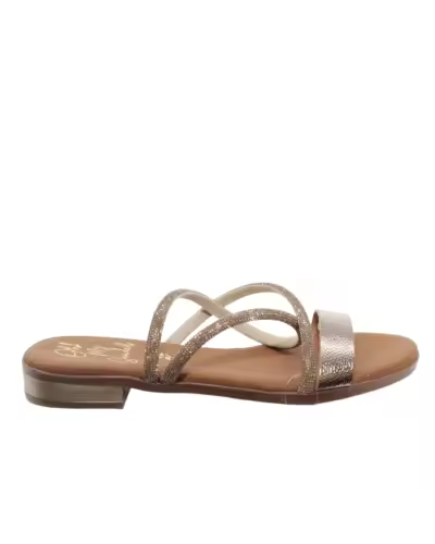 Sandalia  Oh My Sandals plana oro - 1