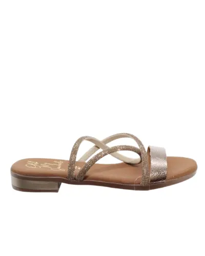 Sandalia  Oh My Sandals plana oro - 1