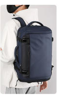 Mochila para exteriores tipo caja abierta, sencilla, transpirable, con doble hombro, gran capacidad, para hombre, con compartimento para zapatos independiente por USB. - details 24