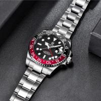 Reloj Mecánico Para Hombre PAGANI DESIGN PD-1662 Cristal De Zafiro Resistente Al Agua 100M GMT Marca Top Pulsera De Acero Inoxidable Marca PAGANI DESIGN - details 9
