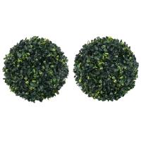 vidaXL Bolas de Boj Artificial Adorno Floral Planta Maceta Jardinera Dimensiones 22 cm (2 unidades),  12 cm (4 unidades),  45 cm (2 unidades) y mas - details 1