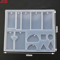 Molde De Silicona Para Colgante De Cristal JCD 1 Pieza Forma De Gota Y Elíptica Con Agujeros Para Joyería DIY Tamaño 15x11x1cm - details 3