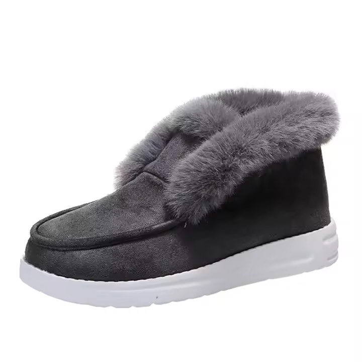 Ladies Ankle Boots Women Winter Warm Plush Fur Snow Boots Suede Leather Shoes Ladies Slip on Comfortable Female Footwear 2022 - 1