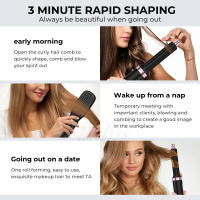 6 en 1 Cepillo Aire Caliente, Secador de Pelo, Secado Rápido y Rizador Pelo Ondas Automatico para Rizar, Alisar Volumizing Iónico, Multifuncional Modelador para Todo Tipo de Cabello (1000W) - details 2