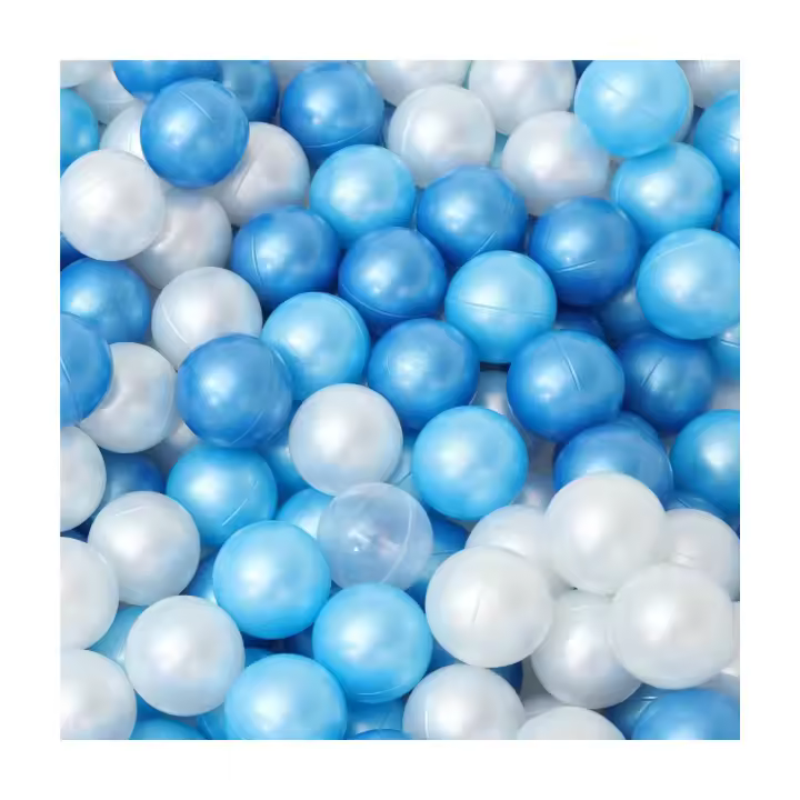 Pelotas Multicolores para Piscina y Parque Infantil, 5,5 cm, Sin BPA – Pack de 50 a 800 Unidades, Azul Nácar, Celeste y Perla | Bolas de Juego Seguro para Niños y Bebés, Ideales para Piscinas, Playground y Espacios Acuáticos - 1