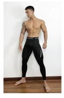 Pantalones De Compresión Para Hombre Terciopelo Secado Rápido Deporte Entrenamiento Fitness Leggings Sexys Para Gimnasio - details 5