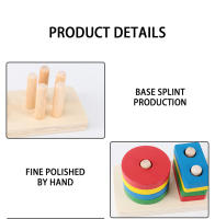 Juego De Bloques De Construcción Geométricos Montessori Para Niños Caja De Ensamblaje De Formas Educativo De Madera Sin Baterías Adecuado Para Edad 14+ - details 10
