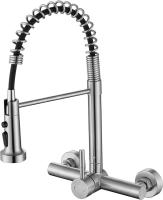 Grifos de cocina de acero inoxidable 304, rotación de 360 ​​grados, grifos de agua fría y caliente, grifos cepillados, varios estilos para elegir - details 7