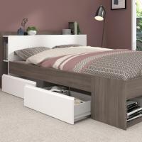 Miroytengo Cama de Matrimonio Much Nogal Y Blanco 135/140x190/200 CM - details 0