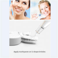 Cepillo de dientes automático en forma de U, cepillo de dientes para adultos de 360° - Cepillo de dientes automático ultrasónico en forma de U para blanqueamiento dental - details 0