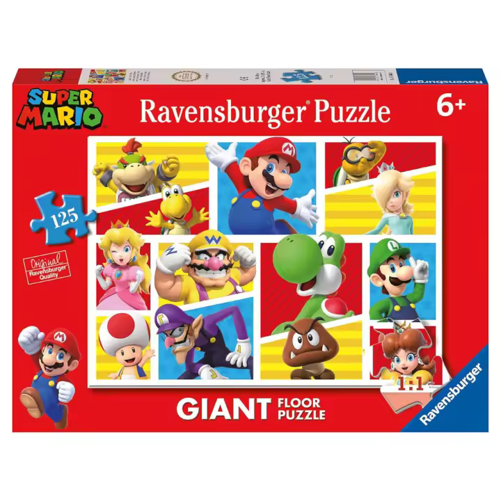 RAVENSBURGER PUZLE GIGANTE DE SUELO SUPER MARIO 125 PIEZAS, 05640, TIENDA CON LICENCIA OFICIAL - 1