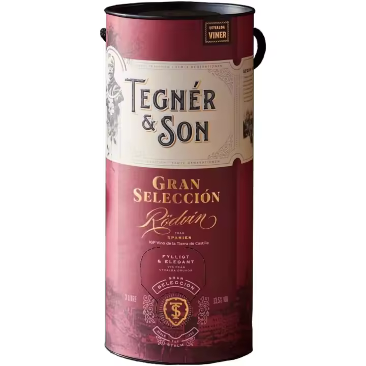 Vino Tinto - Bag in Box 3 Litros - Vino Tierra de Castilla - Tegner & Son - Vino Tinto Premium con Grifo - Gran Seleccion - 1