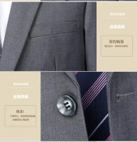 Traje De Boda Para Hombre Estilo Coreano Ajustado Dos Botones Conjunto Formal Con Pantalones De Alta Calidad Para Todas Las Estaciones - details 10