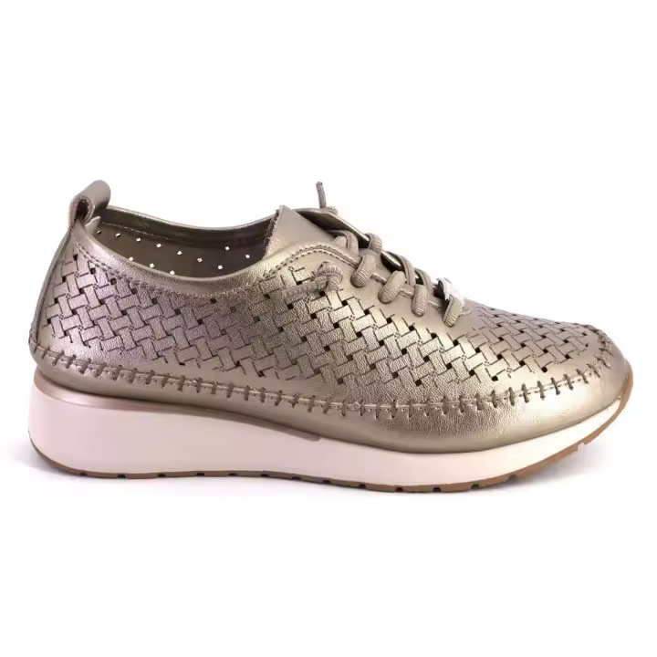 TREINTAS L4361 Zapatillas casual de mujer bronce PIEL 525 - 1